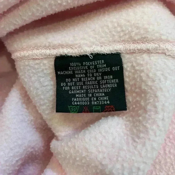 Squaw Valley Pink Quarter Zip Fleece Sweatshirt Athleisure Womens Size M - Picture 5 of 5